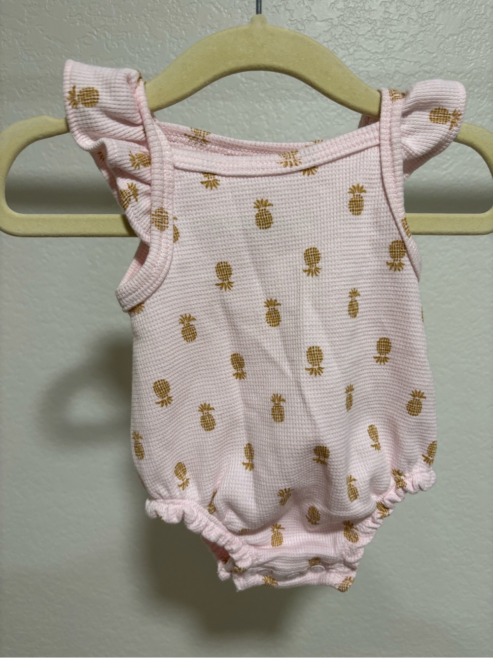 Carter’s Just One For You Pink Newborn Romper with Pineapples